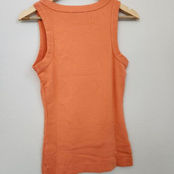 Michael Stars Orange 100% Cotton Tank Top | Size OS - Picture 4 of 8